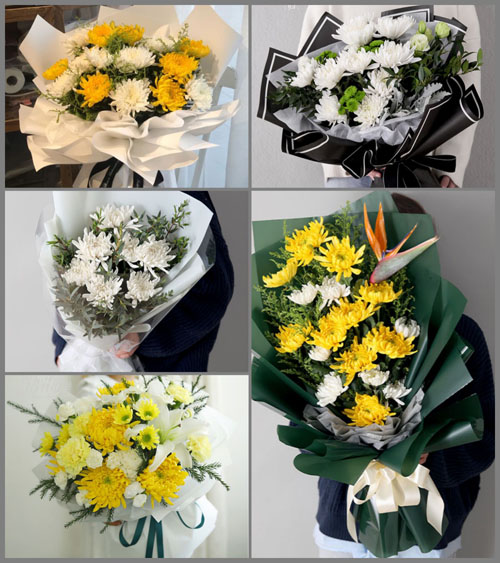 山东莱芜莱城区高庄街道田家林村白事花束代送